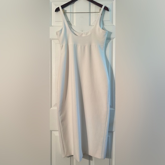 cinq à sept 12 Breena Slit Bridal Fitted Midi Wide Scoop Neck Sleeveless CLEAN - Picture 4 of 14